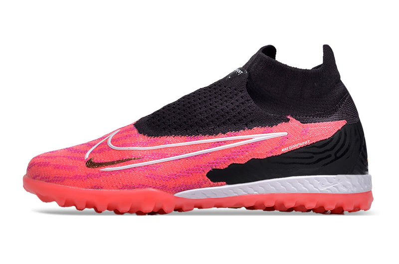 Chuteira Nike Phantom GX DF Society TF - Rosa/Branco