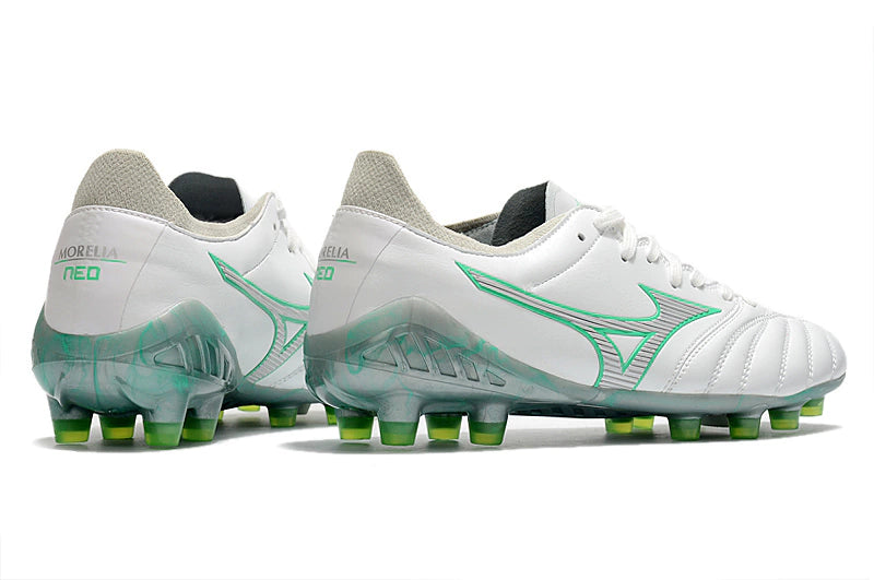 Chuteira Mizuno Morelia Neo 3 Campo FG - Branco/Verde