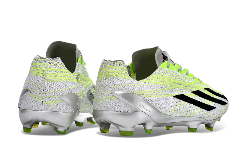 Chuteira Adidas X CrazyFast+ Strung FG - Cinza/Verde