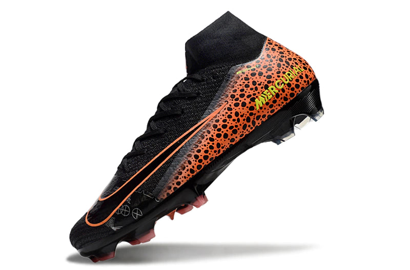 Chuteira Nike Mercurial Superfly 10 Elite Campo - Preto/Laranja
