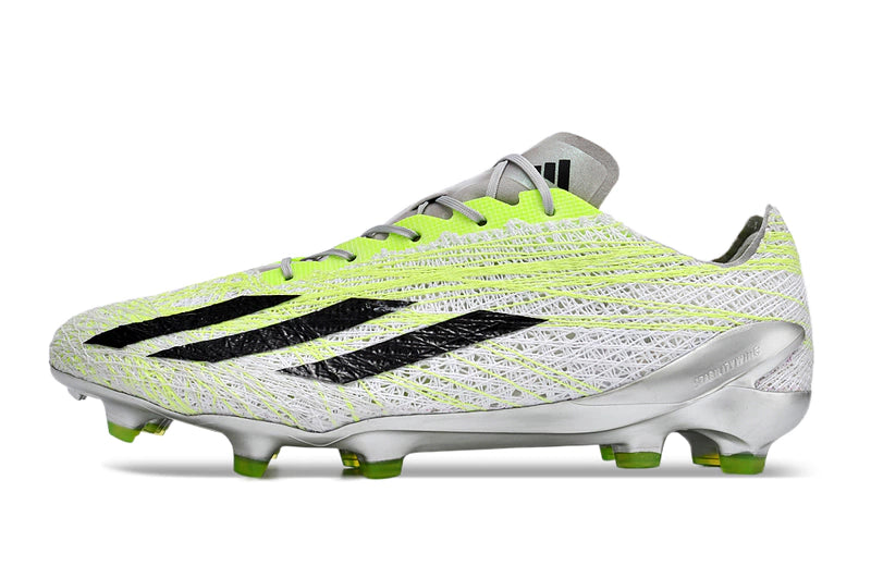 Chuteira Adidas X CrazyFast+ Strung FG - Cinza/Verde