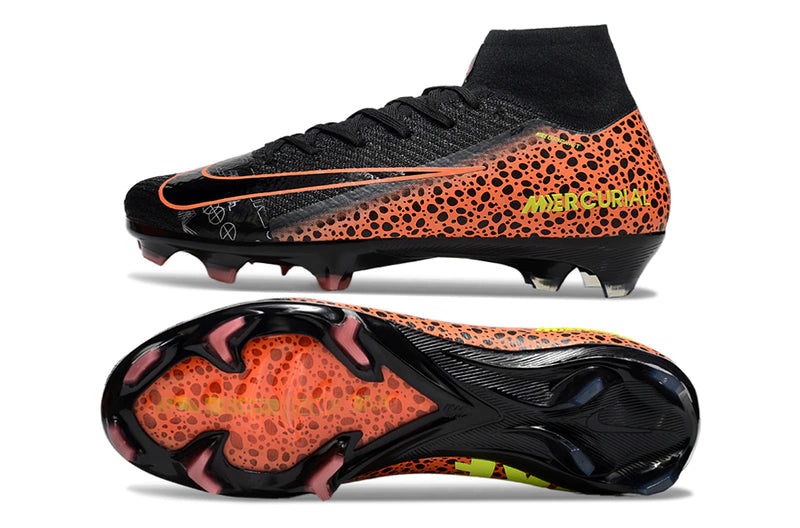 Chuteira Nike Mercurial Superfly 10 Elite Campo - Preto/Laranja