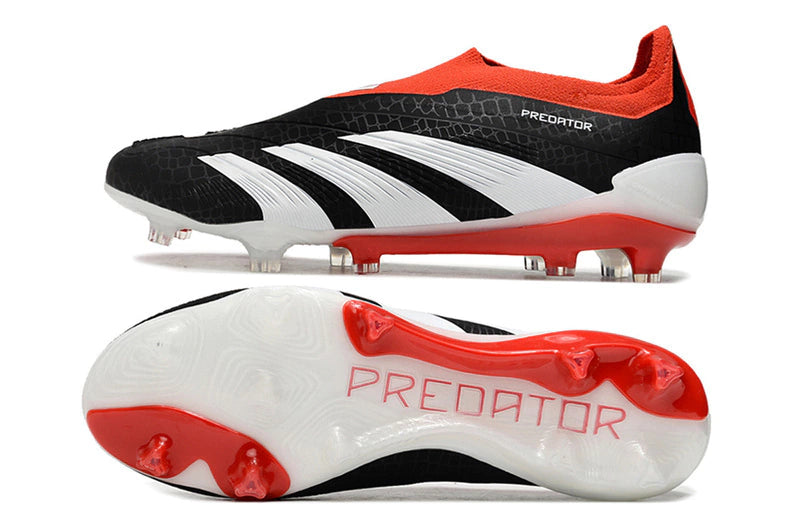 Chuteira Adidas Predstrike Elite Laceless Campo - Preto/Vermelho/Branco