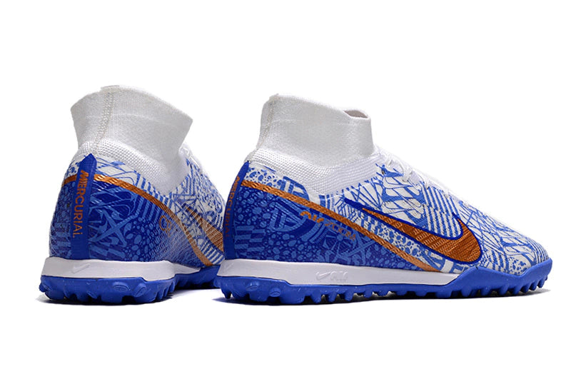 Chuteira Nike Mercurial Superfly 9 Elite Society - CR7 Azul/Branco