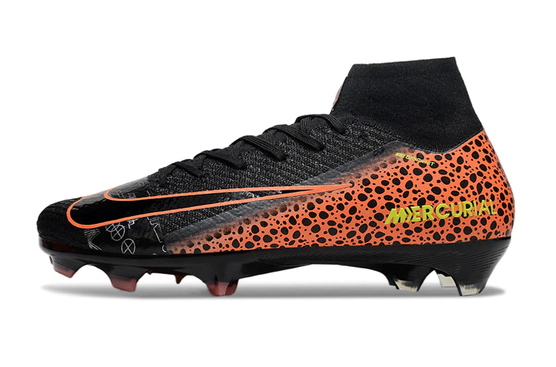 Chuteira Nike Mercurial Superfly 10 Elite Campo - Preto/Laranja