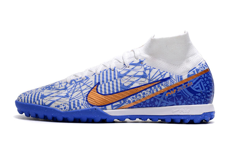 Chuteira Nike Mercurial Superfly 9 Elite Society - CR7 Azul/Branco