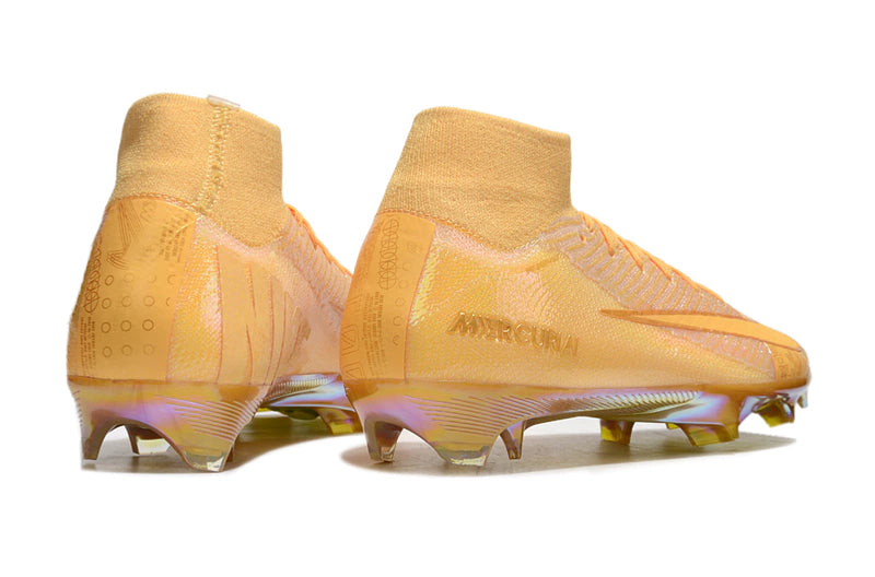Chuteira Nike Air Zoom Mercurial Superfly 10 Elite Campo - Dourado