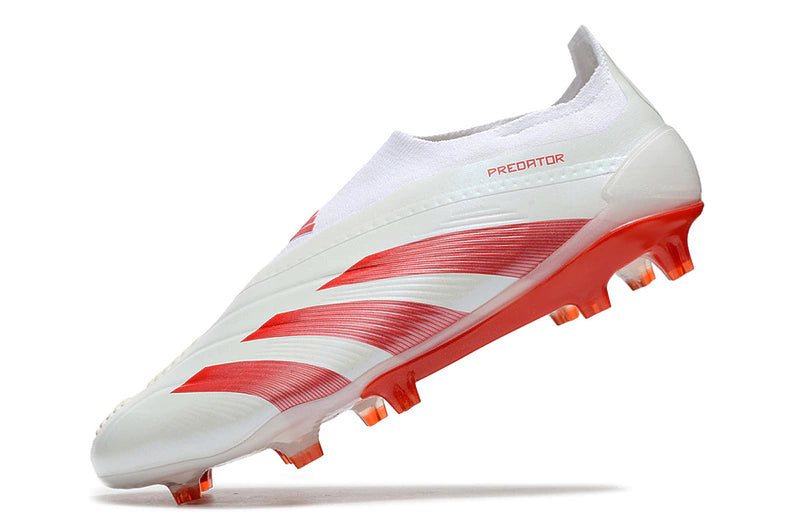 Chuteira Adidas Predstrike Elite Laceless Campo - Branco/Vermelho