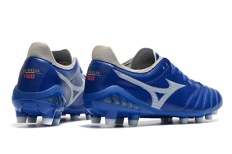 Chuteira Mizuno Morelia Neo 3 Campo FG - Azul/Branco