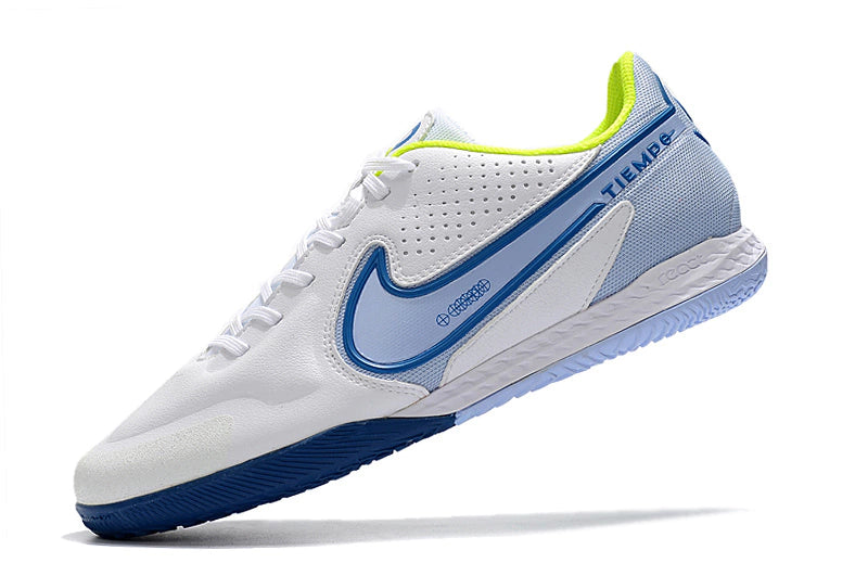 Chuteira Nike React Tiempo Legend 9 Pro Futsal IC - Branco/Azul
