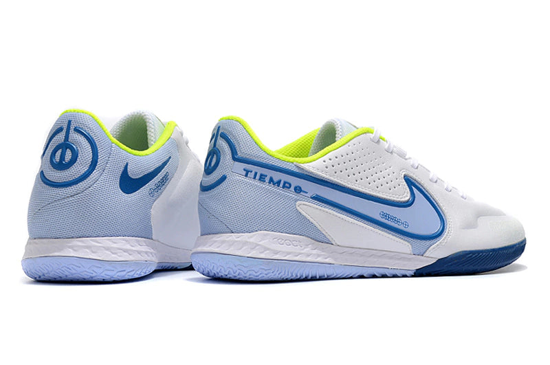 Chuteira Nike React Tiempo Legend 9 Pro Futsal IC - Branco/Azul