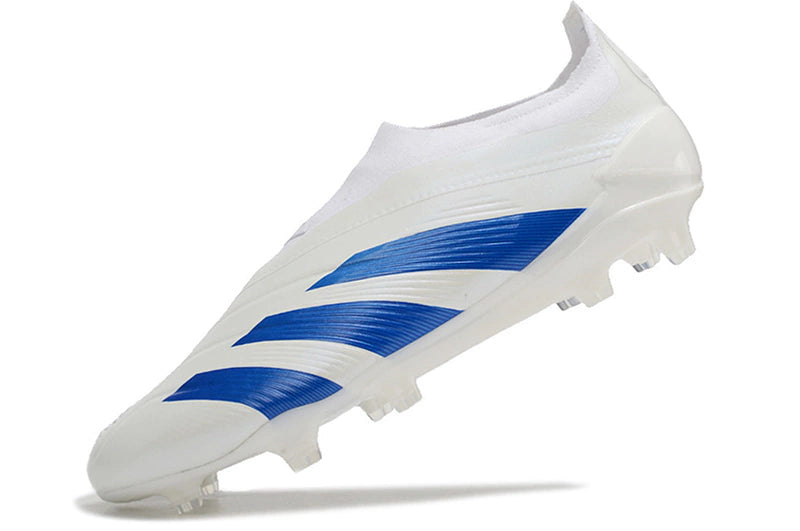 Chuteira Adidas Predstrike Elite Laceless Campo - Branco/Azul