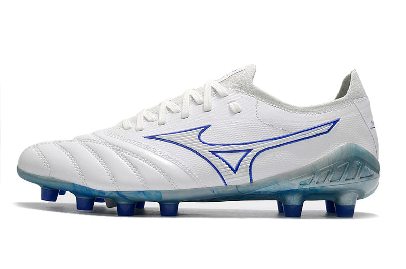 Chuteira Mizuno Morelia Neo 3 Campo FG - Branco/Azul