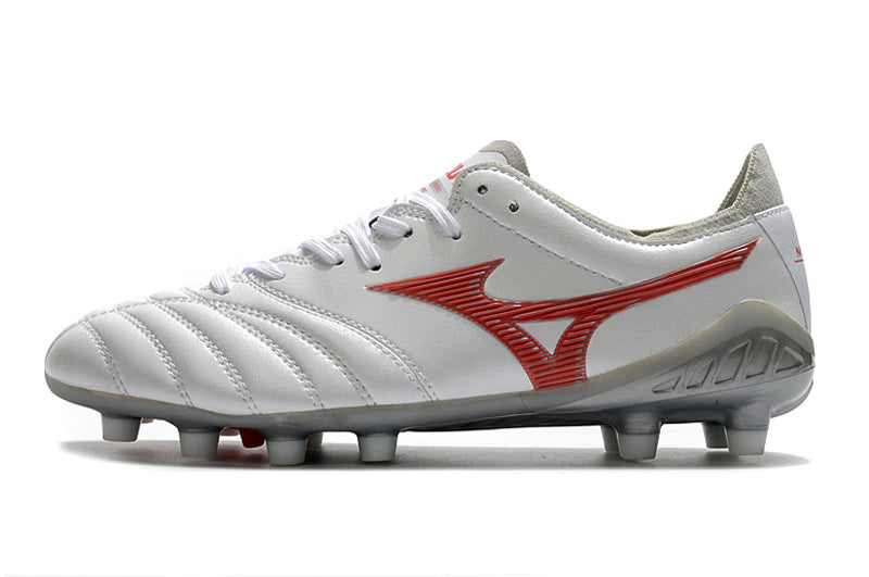 Chuteira Mizuno Morelia Neo 3 Campo FG - Branco/Vermelho