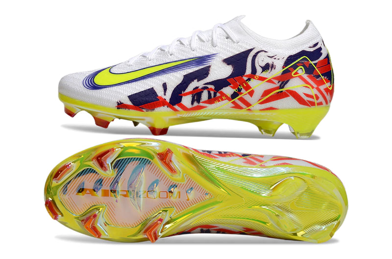 Chuteira Nike Air Zoom Mercurial Vapor 16 Elite FG - Branco/Amarelo