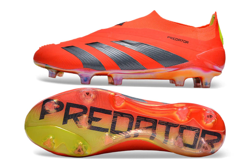 Chuteira Adidas Predstrike Elite Laceless Campo - Laranja/Preto