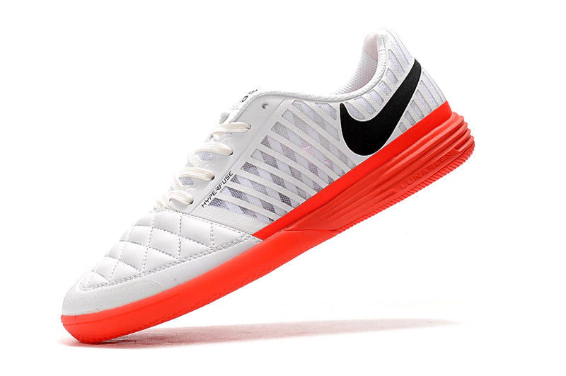 Chuteira Nike Lunar Gato Futsal - Branco/Vermelho