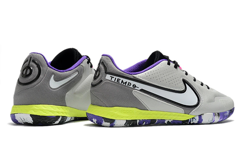 Chuteira Nike React Tiempo Legend 9 Pro Futsal IC - Cinza/Roxo