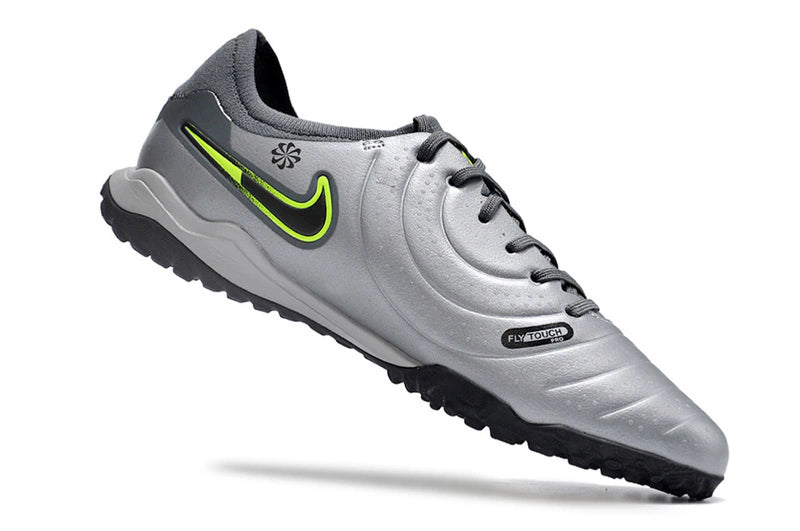 Chuteira Nike Tiempo 10 Pro Society - Cinza/Verde