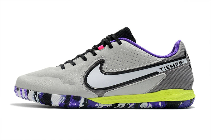 Chuteira Nike React Tiempo Legend 9 Pro Futsal IC - Cinza/Roxo
