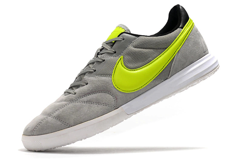 Chuteira Nike Premier 2 Futsal IC - Cinza/Verde