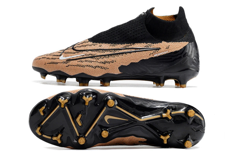 Chuteira Nike Campo Phantom GX Elite FG - Marrom/Preto