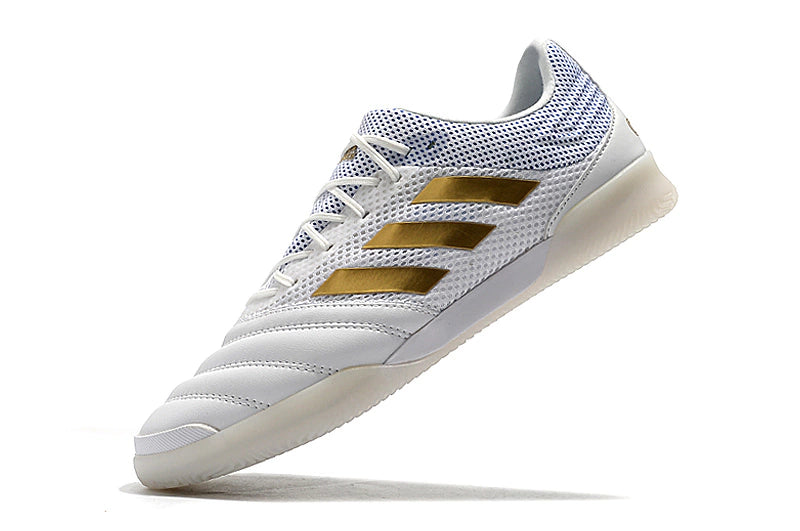 Chuteira Adidas Copa 20.1 Futsal - Branco/Dourado