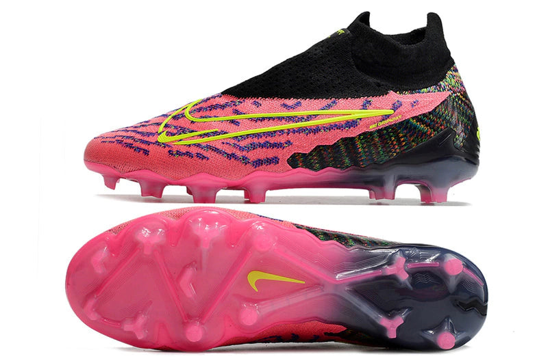 Chuteira Nike Campo Phantom GX Elite FG - Rosa/Amarelo