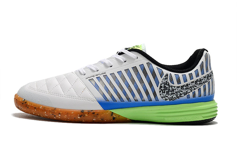 Chuteira Nike Lunar Gato Futsal - Branco/Azul/Verde