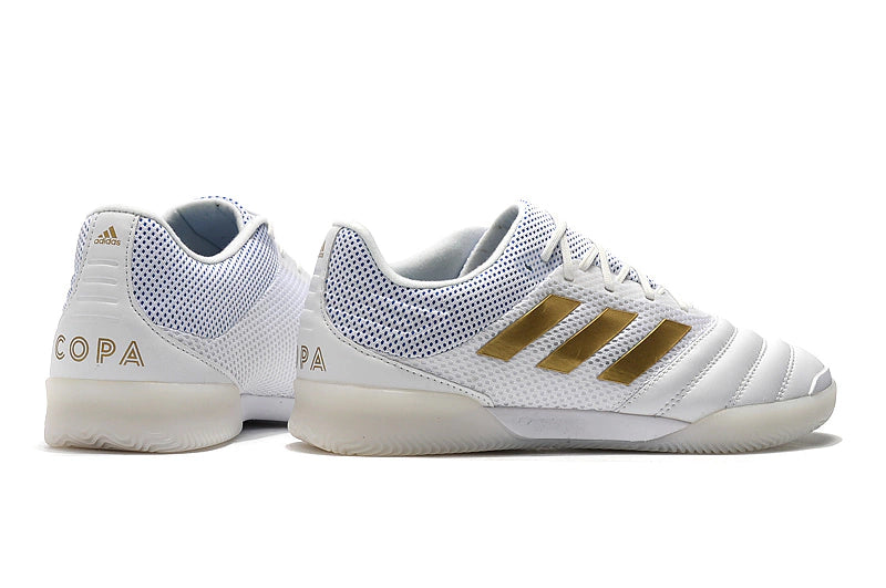 Chuteira Adidas Copa 20.1 Futsal - Branco/Dourado