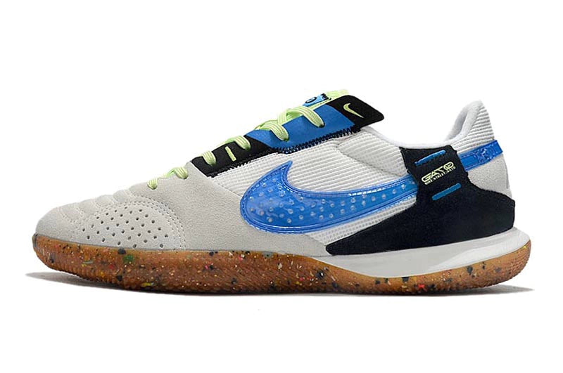 Chuteira Nike Street Gato Futsal IC - Branco/Azul