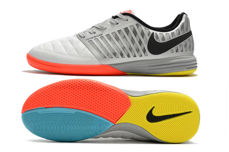 Chuteira Nike Lunar Gato Futsal - Cinza/Laranja