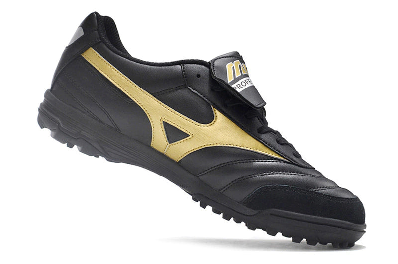 Chuteira Mizuno Morelia Neo 2 Society - Preto/Dourado