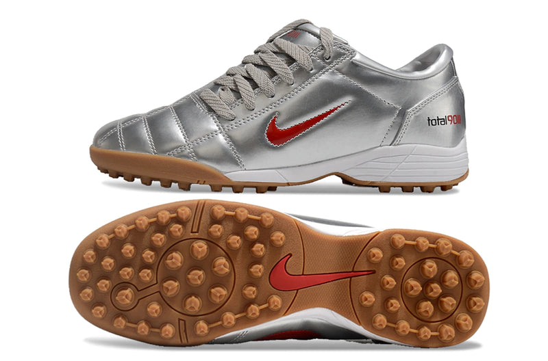 Chuteira Nike Total 90 Society - Prata/Vermelho