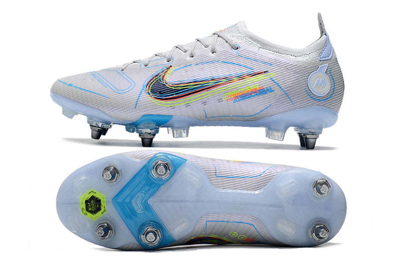 Chuteira Nike Mercurial Vapor 14 Elite SG - Cinza/Azul