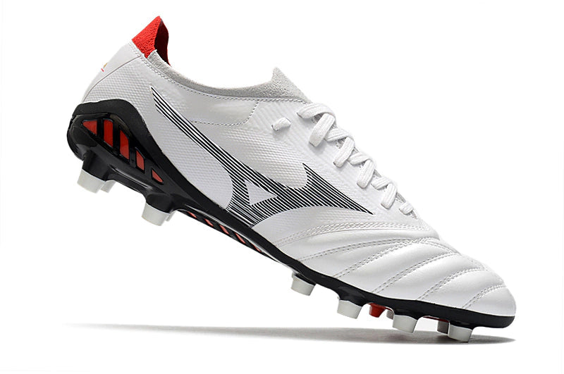 Chuteira Mizuno Morelia Neo 3 Campo FG - Branco/Preto/Vermelho