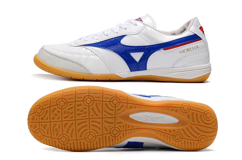 Chuteira Mizuno Morelia Sala Futsal - Branco/Azul