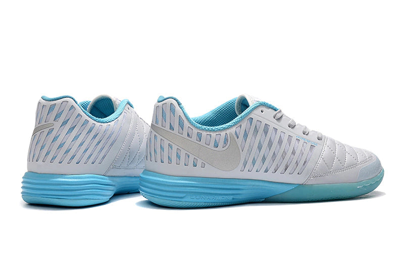 Chuteira Nike Lunar Gato Futsal - Branco/Azul
