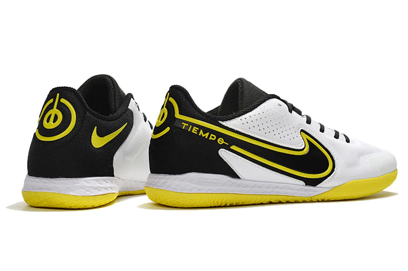 Chuteira Nike React Tiempo Legend 9 Pro Futsal IC - Branco/Preto/Amarelo