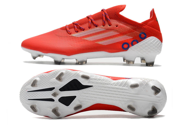 Chuteira Adidas Speedfow.1 FG - Vermelho/Branco