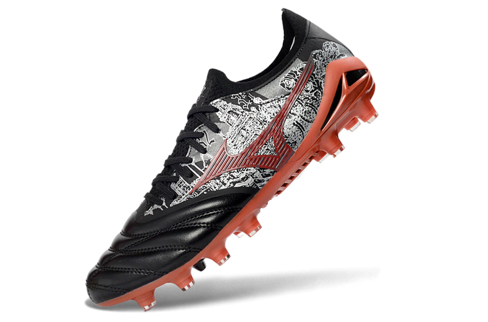 Chuteira Mizuno Morelia Neo 4 Campo - Preto/Vermelho