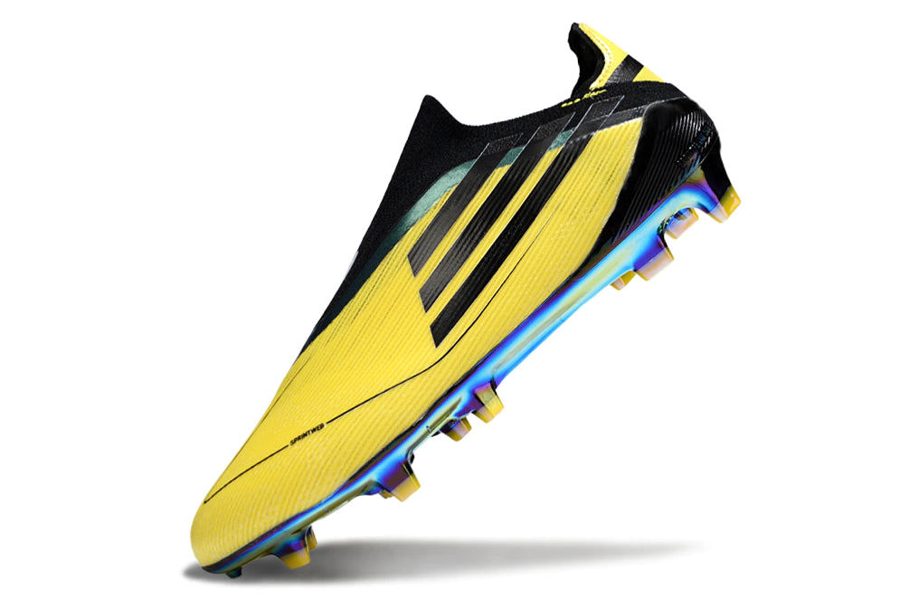 Chuteira Adidas F50 X Laceless Campo - Amarelo/Preto