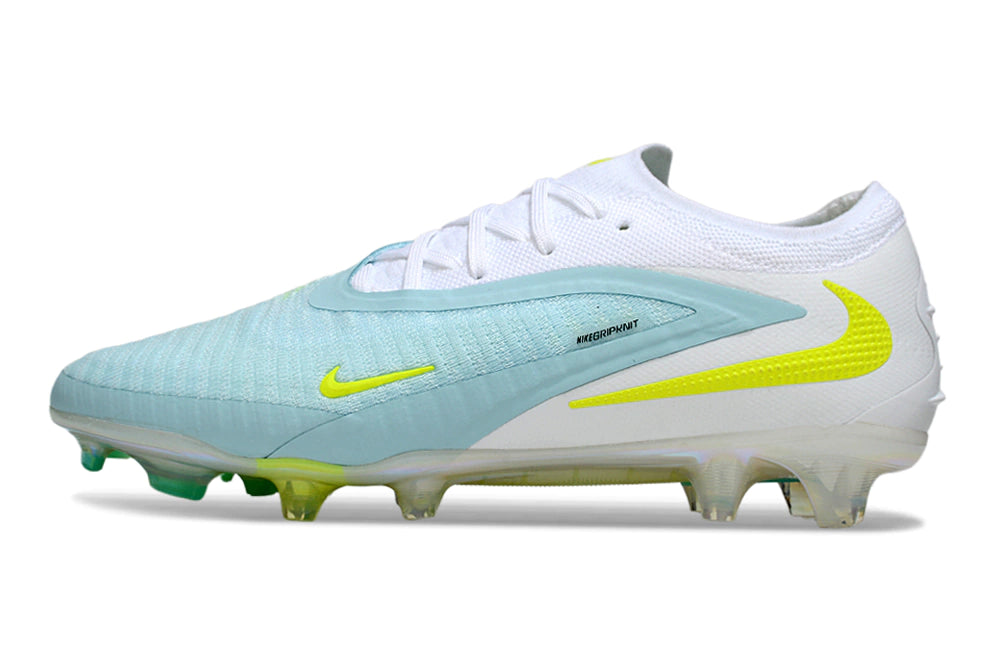 Chuteira Campo NIKE Phantom 6 Elite FG - Branco/Azul