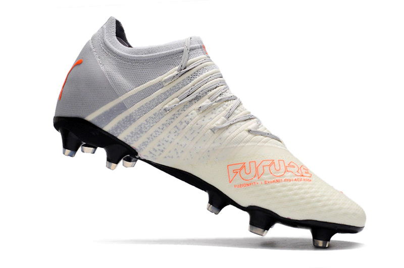 Chuteira Puma Future Z 1.4 Campo FG/AG - Cinza/Laranja