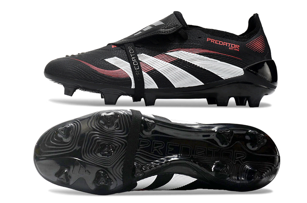 Chuteira Adidas Predator Elite Tongue 25 Campo FG - Preto/Branco