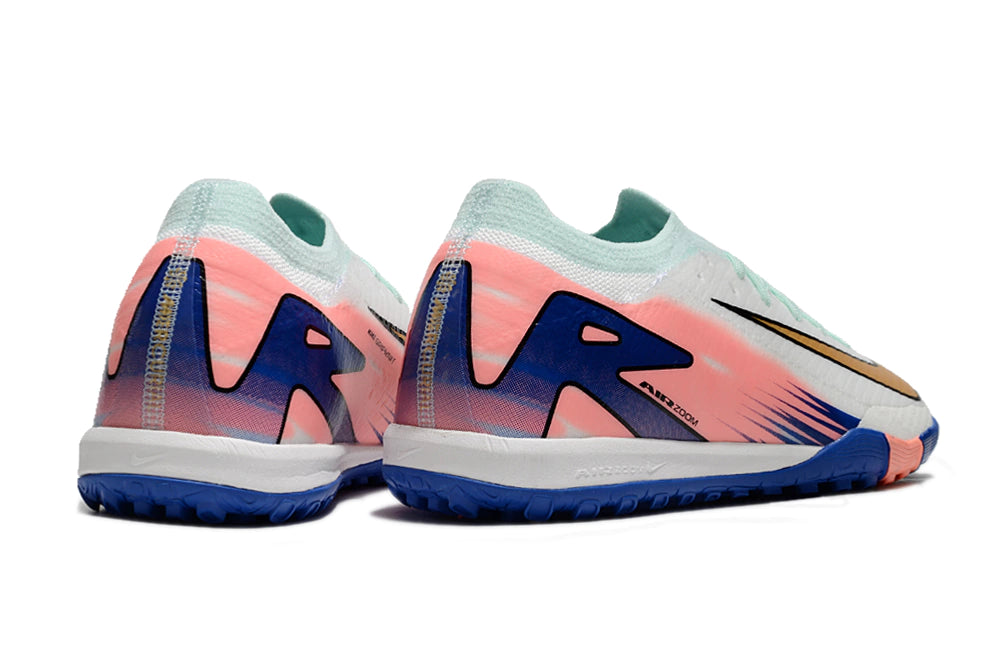 Chuteira Nike Mercurial Vapor 16 Elite Society - Branco/Rosa/Azul