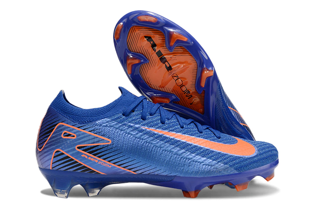 Chuteira Nike Air Zoom Mercurial Vapor 16 Elite FG - Azul/Laranja