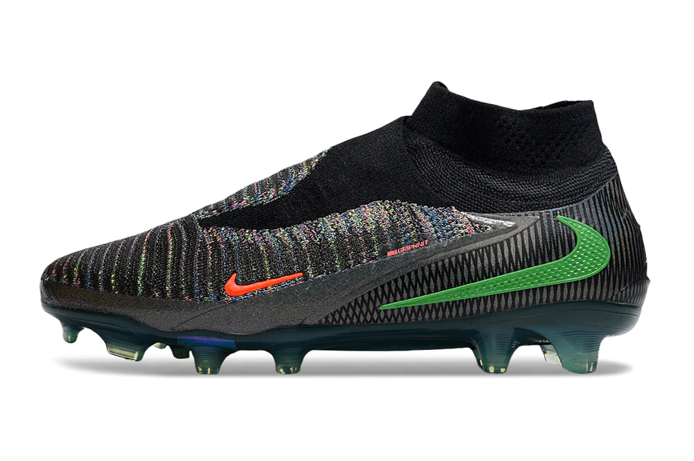 Chuteira Nike Phantom 6 Elite Botinha Campo - Preto/Verde