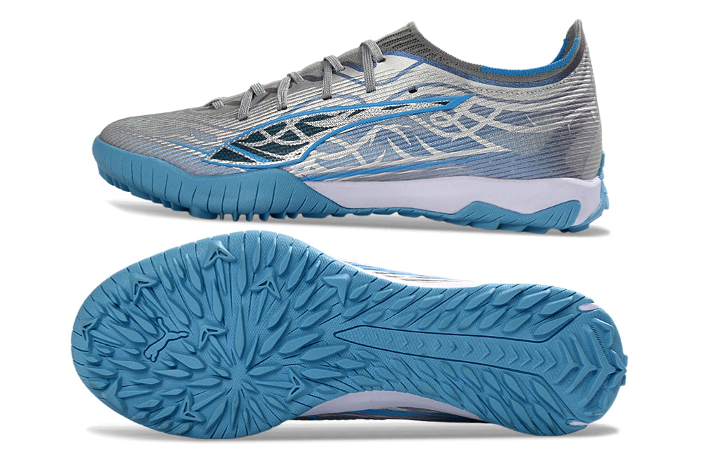 Chuteira Puma Ultra 5 Pro Cage Society - Cinza/Azul