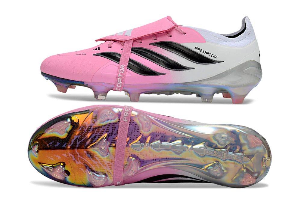 Chuteira Adidas Predator Tongue 26 Elite FG - Rosa